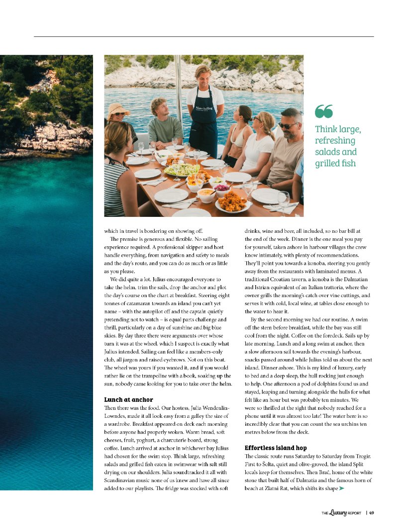 The Luxury Report - More Sailing