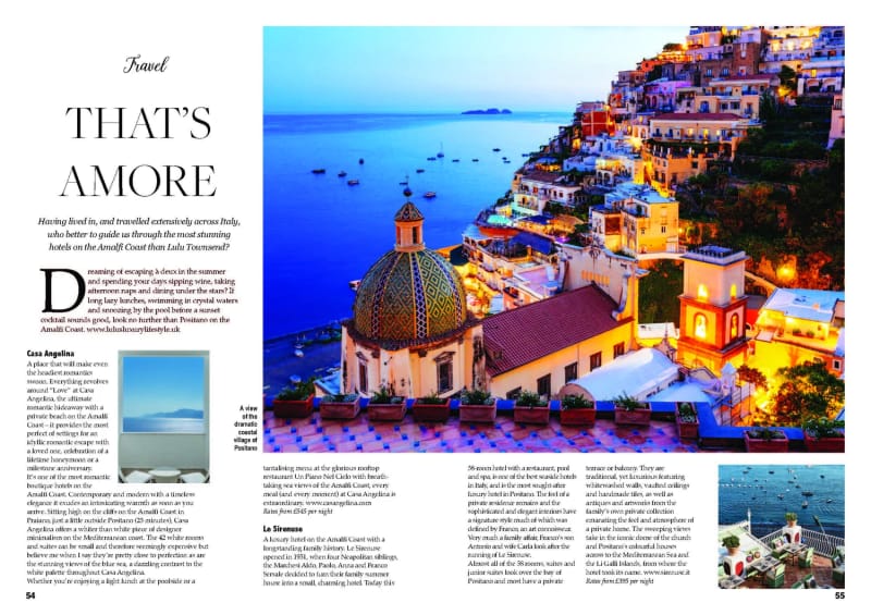 Best boutique hotels in Positano and the Amalfi Coast, first page