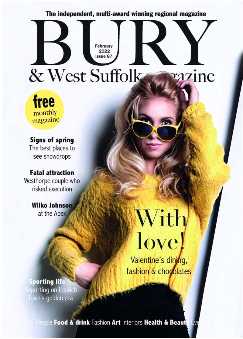 Bury & West Suffolk magazine cover, February 2022