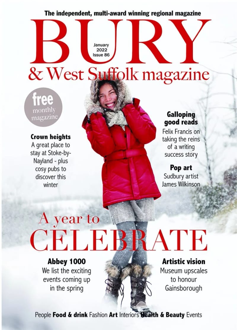 Bury & West Suffolk magazine cover, January 2022