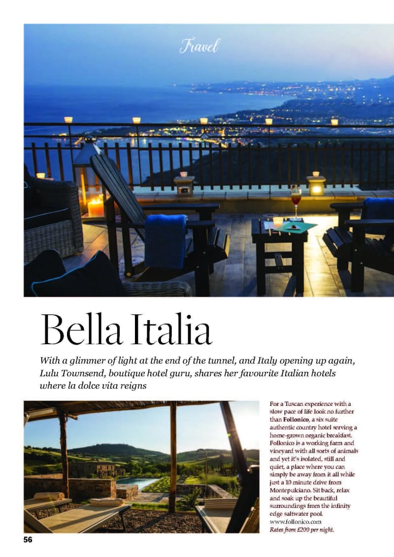 La Bella Italia, Bury & West Suffolk travel pages, first page