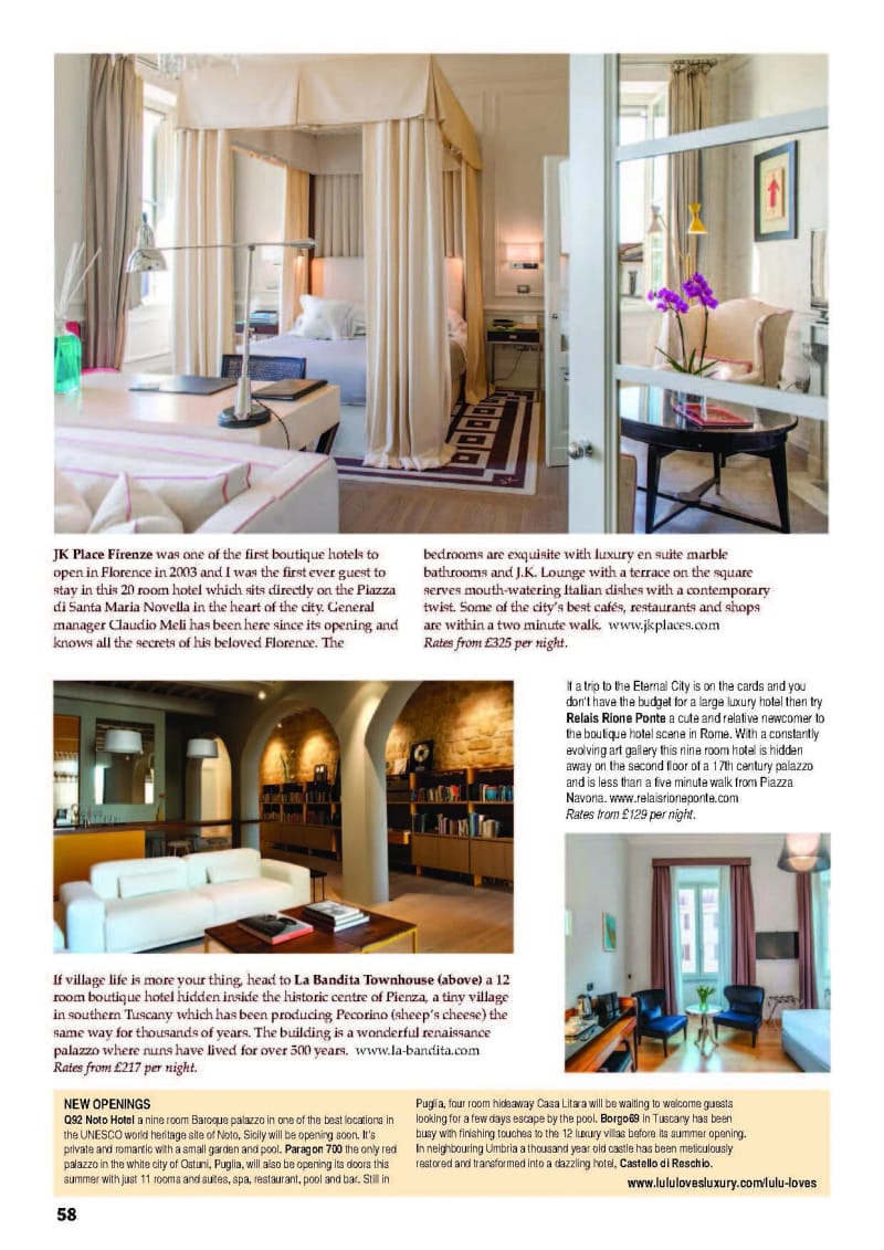 La Bella Italia, Bury & West Suffolk travel pages, third page