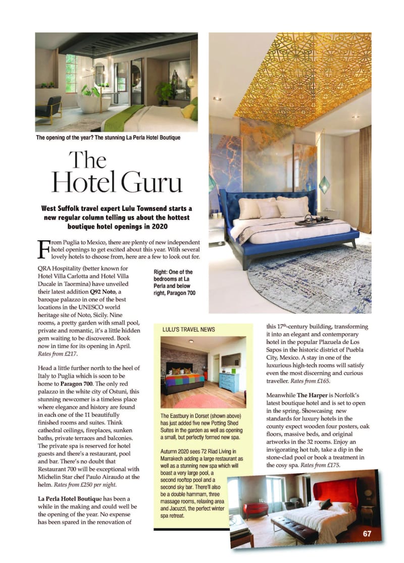 New Hotel Openings 2020, Bury & West Suffolk travel pages