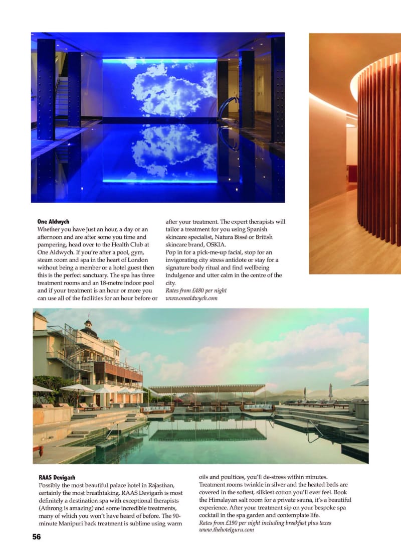 Pampering Breaks for 2022, One Aldwych and RAAS Devigarh