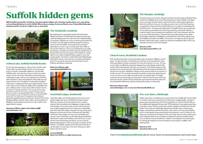 Suffolk Hidden Gems, Bury & West Suffolk, October 2022
