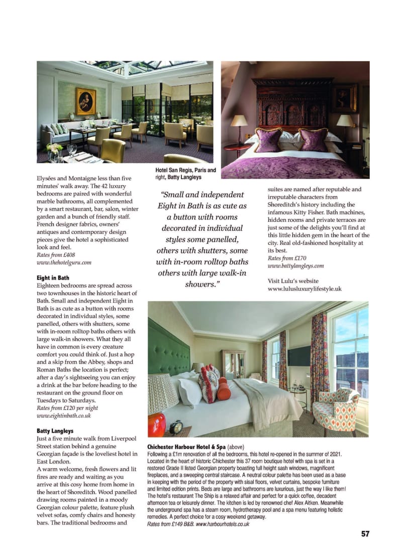 Townhouse Hotels in Bury & West Suffolk magazine, March 2022