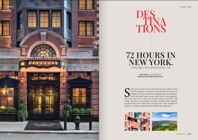 Dossier 2026, New York feature, first page