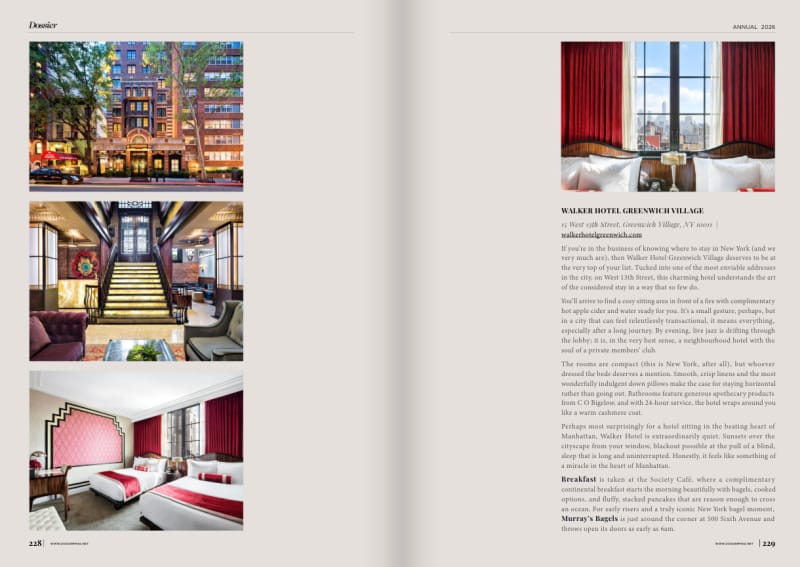 Dossier 2026, New York feature, second page