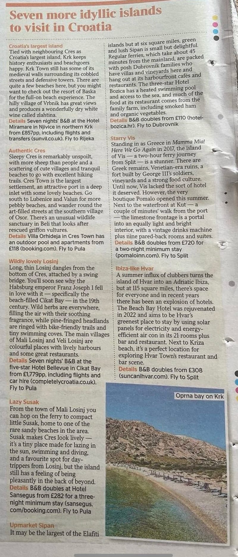 The Times, August 2023, Pomalo Inn, print article