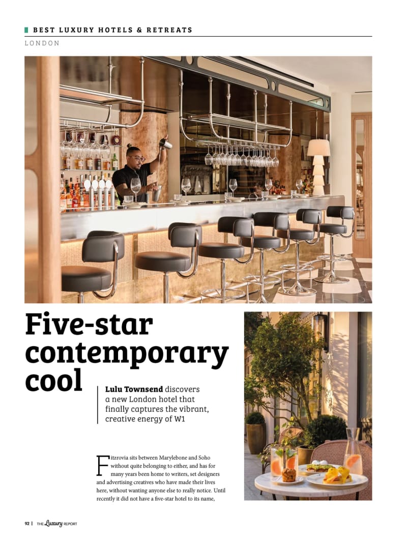 The Luxury Report, Summer 2026, The Newman, London, first page of the feature