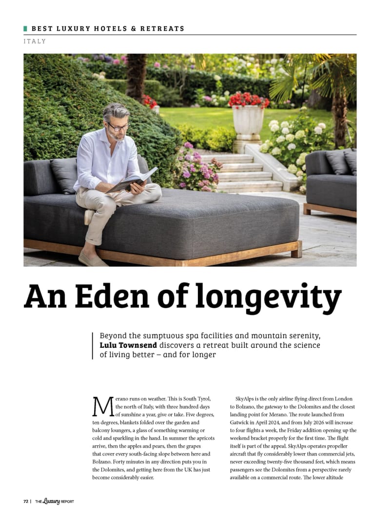 The Luxury Report, Summer 2026, Villa Eden, first page of the feature