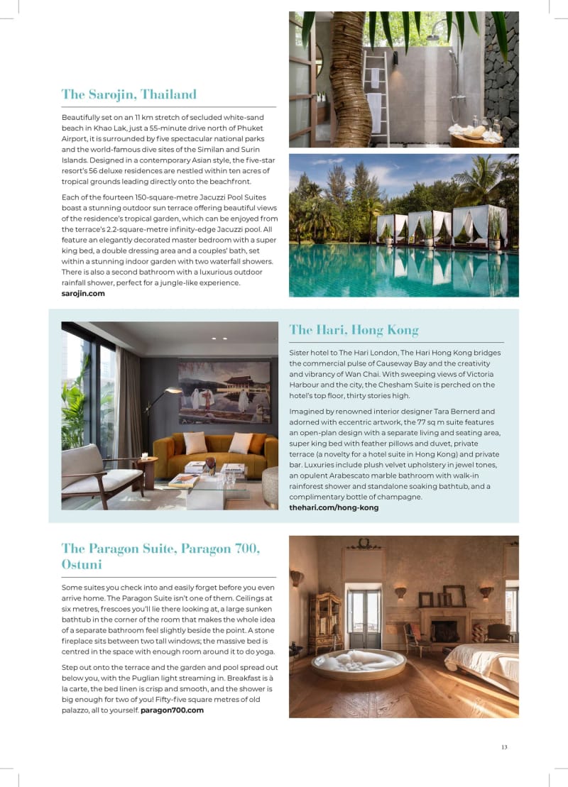 Wherever magazine, Lisbon Summer issue, Suite Stays feature page