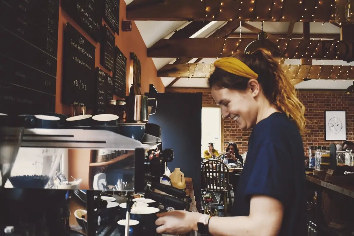 Rosie working her magic with Butterworth & Son coffee