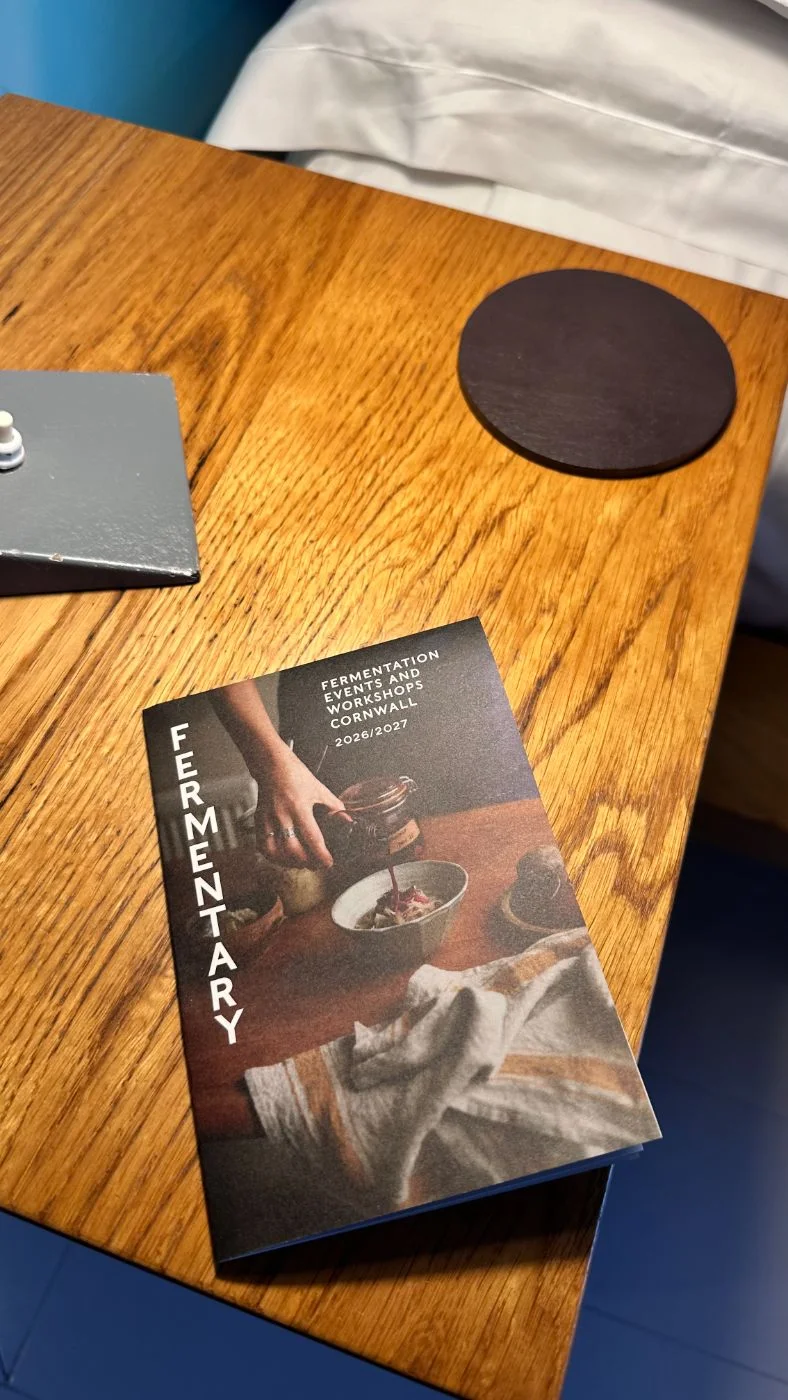 The Fermentary programme on the bedside table