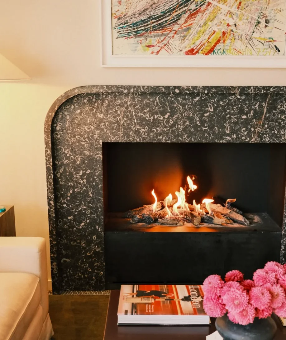 Fireside at St Clement in one of the drawing rooms